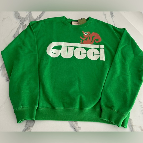 Gucci Skunk Print Crew Neck Sweatshirt - Picture 2 of 7
